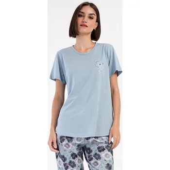 Pánské pyžamo Dámské pyžamo kapri Agnes šedá 1XL