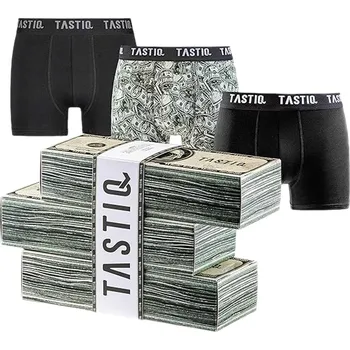 Pánské spodní prádlo Boxerky Tastiq Dollar 3-pack giftbox L