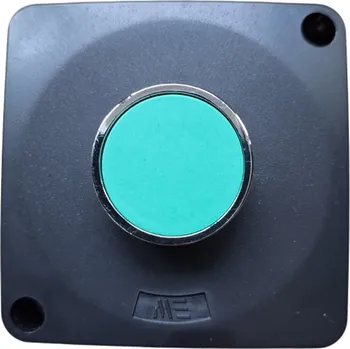 Elektroinstalační krabice Ovládací krabička 1 NO zelené tlačítko, K, plast