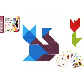 ostatní stavebnice Teddies Mozaika dřevo 64 ks