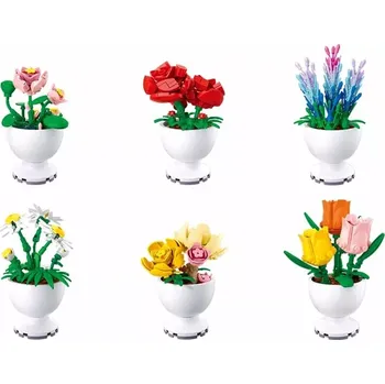 ostatní stavebnice Sluban B1077 Květiny jarní malé 6 ks