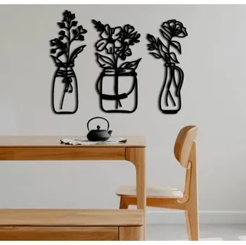 Samolepící dekorace Dekorace do kuchyně na zeď SKLENICE - 3ks - 23x19 cm