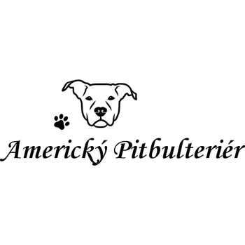 Nášivka Nažehlovací nápis s motivem plemene - Americký Pitbulteriér Vzor: 1, Potisk: bílá, Motiv: tlapka