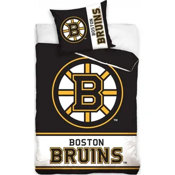 Povlečení TipTrade Povlečení NHL Boston Bruins Belt 140 x 200, 70 x 90 cm zipový uzávěr