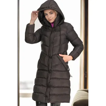 Z6719 DEWBERRY WOMEN'S COAT-BLACK-1 dewberry šedá 3068051