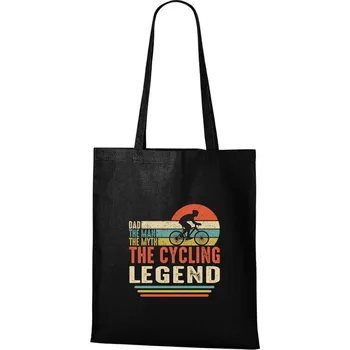 Nákupní taška DOBRÝ TRIKO Bavlněná taška s potiskem Cycling legend Barva: Černá