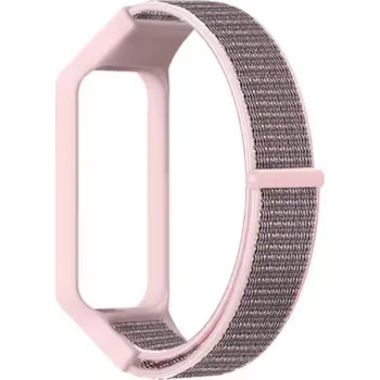 Příslušenství k chytrým hodinkám MůjMiBand.cz Nylonový náhradní náramek pro Xiaomi Smart Band 8 Active a Redmi Band 2 Barva: růžová