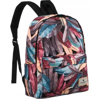 Městský batoh Velký dámský značkový batoh - Peterson Hlavní barva \ Vzor: barevná \ potisk