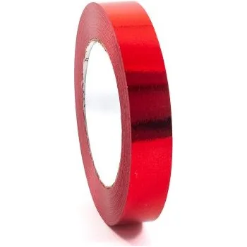 Stuha Metalická stuha 2 cm Červená