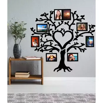 Rám na obraz Dekohra Strom života naší rodiny - 8 fotorámečků 81 x 78 cm