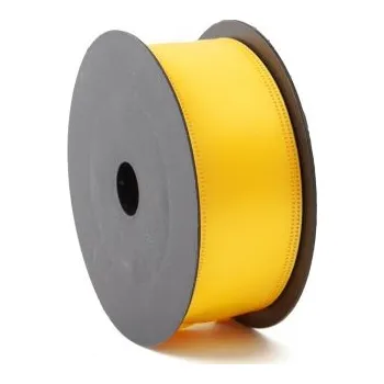 Stuha Saténová stuha 4 cm Žlutá