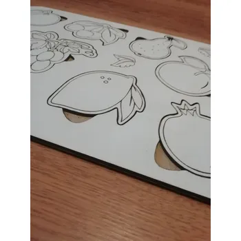 ostatní stavebnice Dřevěná stavebnice pro děti OVOCE 30x21cm