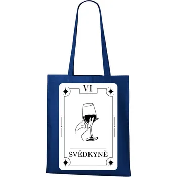 Nákupní taška DOBRÝ TRIKO Bavlněná taška s potiskem Svědkyně tarot Barva: Královsky modrá