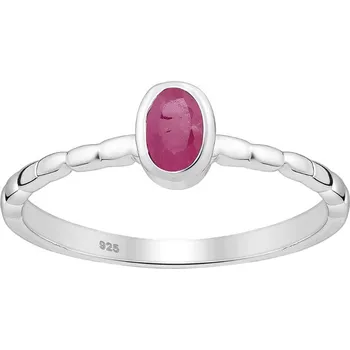 Prsten Prstýnkárna RUBY stříbrný prsten s minerálem rubínem AG 925 ≤ 1,3 g Velikost prstenu: 8 (57)