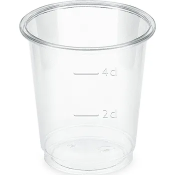 Jednorázové nádobí WIMEX Bioplastový kelímek čirý 2/4 cl 48 mm 40 ks