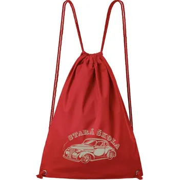 Městský batoh DOBRÝ TRIKO Bavlněný batoh Jsem stará škola Barva: Červená