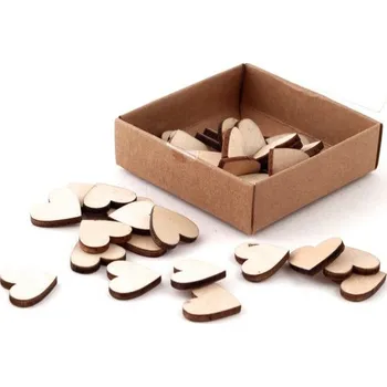 Konfeta Dřevěná srdíčka - konfety