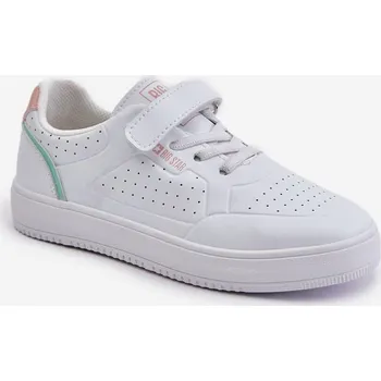 Chlapecké tenisky Dětské Tenisky Z Eko Kůže Na Suchý Zip Big Star Bílé BIG STAR SHOES šedá 3052055
