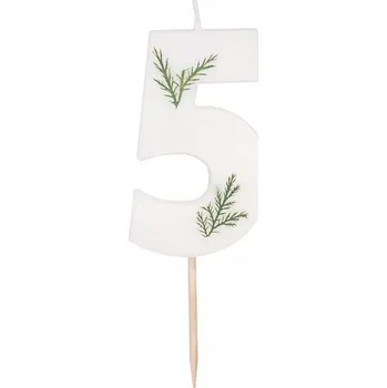 Dortová svíčka Ginger Ray Ozdoba na narozeninový dort ve tvaru svíčky a listů