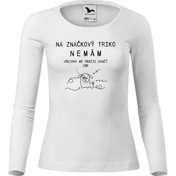 Dámské tričko DOBRÝ TRIKO Dámské bavlněné triko Na značkový triko nemám Velikost: 3XL, Barva: Bílá