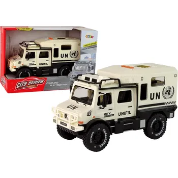 autíčko Lean Toys Off-Road Vehicle City Service Béžová zvuková kontrolka otevíracích dveří
