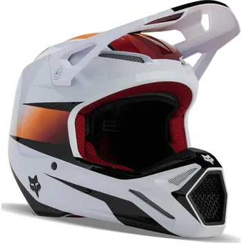 Helma na motorku dětská helma Fox Yth V1 Flora white/black YM