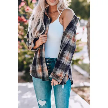 Dámská casual bunda OMG Dámská košilová bunda Grut černá XL