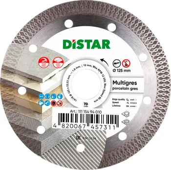 Řezný kotouč DI-STAR kotouč diamant.125x1,4 kvalita:3*rych.5*;život.4*; 1A1R MULTIGRES 7D