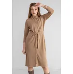 Greenpoint dámské šaty s 3/4 rukávem béžové Velikost: XS