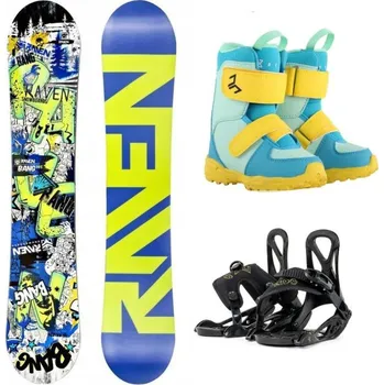 Snowboarding Raven Bang junior mini dětský snowboard + Beany Kido vázání + Beany Joker boty 100 cm + XXS (EU 25-32) + DÁREK + Doprava ZDARMA
