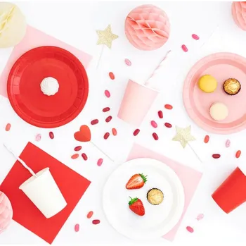 Papírový ubrousek Papírové ubrousky PartyPal červené 10 ks