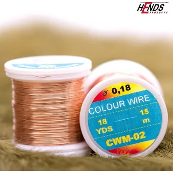 Umělá nástraha HENDS COLOUR WIRE - MĚDĚNÝ CW..02 Průměr: 0,09 mm