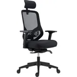 Kancelářská židle Atomic černá, čalouněný sedák a podhlavník