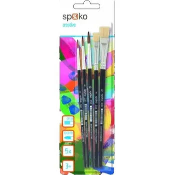Umělecký štětec Sada přírodních štětců Spoko 5 ks