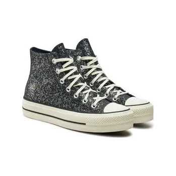 Dámské tenisky Plátěnky Converse Chuck Taylor All Star Lift Platform Glitter A09551C 401 Černá 40