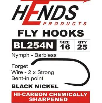 Rybářský háček HENDS BL254 - BARBLESS Velikost: 16, Balení: 25 ks