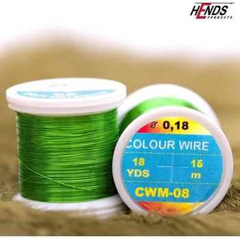 Umělá nástraha HENDS COLOUR WIRE - ZELENÁ CW..08 Průměr: 0,18 mm