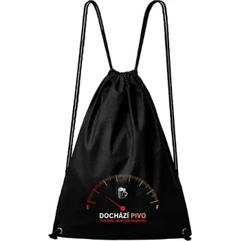 Městský batoh DOBRÝ TRIKO Bavlněný batoh Dochází pivo Barva: Černá