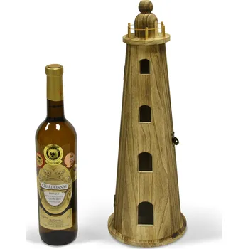 Košík na láhev Box na 1 láhev, maják - dřevěný R0004