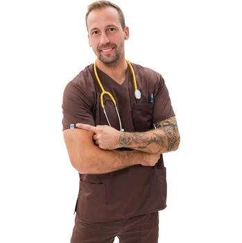 Zdravotnický oděv Perlička® Zdravotnická košile ROLO Čokoláda Barva: Čokoláda, Velikost: 50