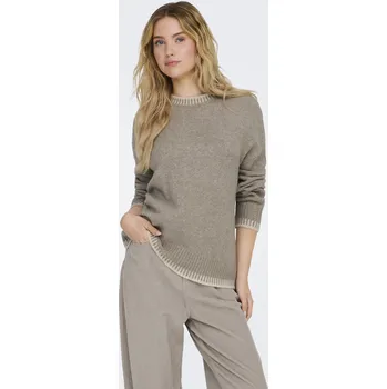 Dámský svetr Only dámský pletený svetr Silma hnědý Velikost: L