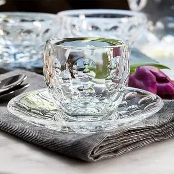 Skleněný šálek na espresso Venice s podšálkem 110 ML GUZZINI (Barva-čirá)