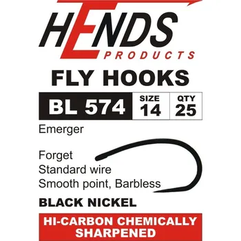 Rybářský háček HENDS BL574 - BARBLESS Velikost: 18, Balení: 25 ks