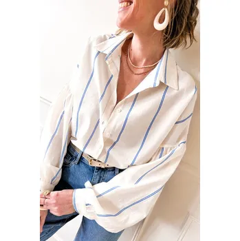 Dámská košile OMG Dámská košile s dlouhým rukávem Joma nebesky modrá L