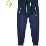 Chlapecké riflové tepláky - kalhoty zateplené Kugo FK0356 modré