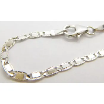 Náramek Klenoty Budín Dámský zlatý gravírovaný náramek z bílého zlata žiletka 17cm 585/1,50gr 3090205 (Klenoty Budín Dámský zlatý gravírovaný náramek z bílého zlata žiletka 17cm 585/1,50gr 3090205)