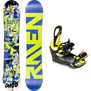 Snowboard Raven Bang junior mini dětský snowboard + Raven S230 lime vázání 115 cm + S/M (EU 37-42) + DÁREK + Doprava ZDARMA