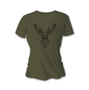 Dámské tričko Dámské lovecké tričko TETRAO polovnicisrdcom - zelené S