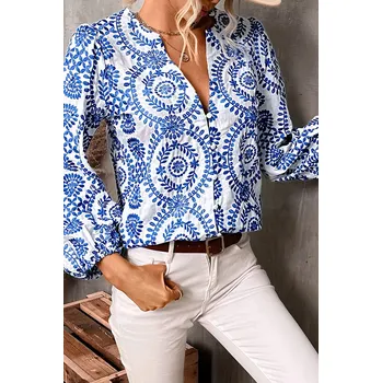 Dámská halenka OMG Dámská halenka Syncerastus nebesky modrá XL