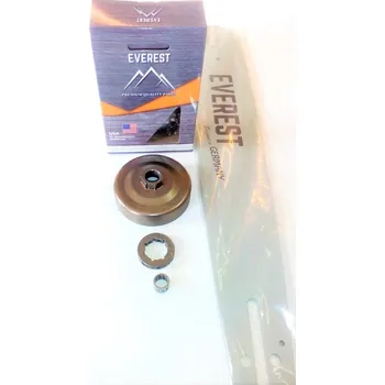 Pilová lišta Everest Lišta na pilu Husqvarna 38cm a 1 ks pilového řetězu 325 (1,5 mm) hranatý zub 64 článků a řetězka 325 x 7 z - 15GP64GP325-7